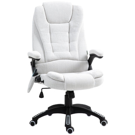Linen Fabric Home And Office Chair 67cm Wide With Armrest - Velmora
