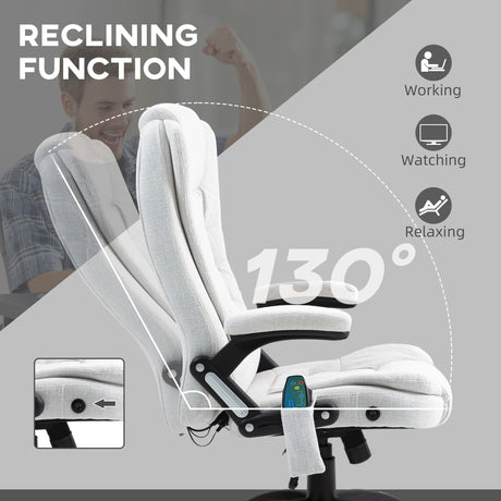 Linen Fabric Home And Office Chair 67cm Wide With Armrest - Velmora