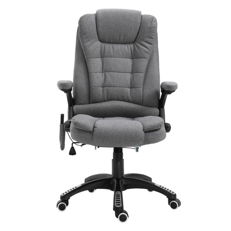 Linen Fabric Home And Office Chair 67cm Wide With Armrest - Velmora