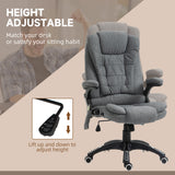 Linen Fabric Home And Office Chair 67cm Wide With Armrest - Velmora