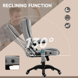 Linen Fabric Home And Office Chair 67cm Wide With Armrest - Velmora