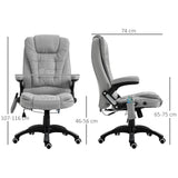 Linen Fabric Home And Office Chair 67cm Wide With Armrest - Velmora