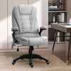 Linen Fabric Home And Office Chair 67cm Wide With Armrest - Velmora