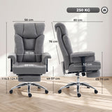 Linen Fabric Home And Office Chair 75cm Wide With Footrest - Velmora