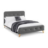 Linen Fabric King Size Bed - Astrid