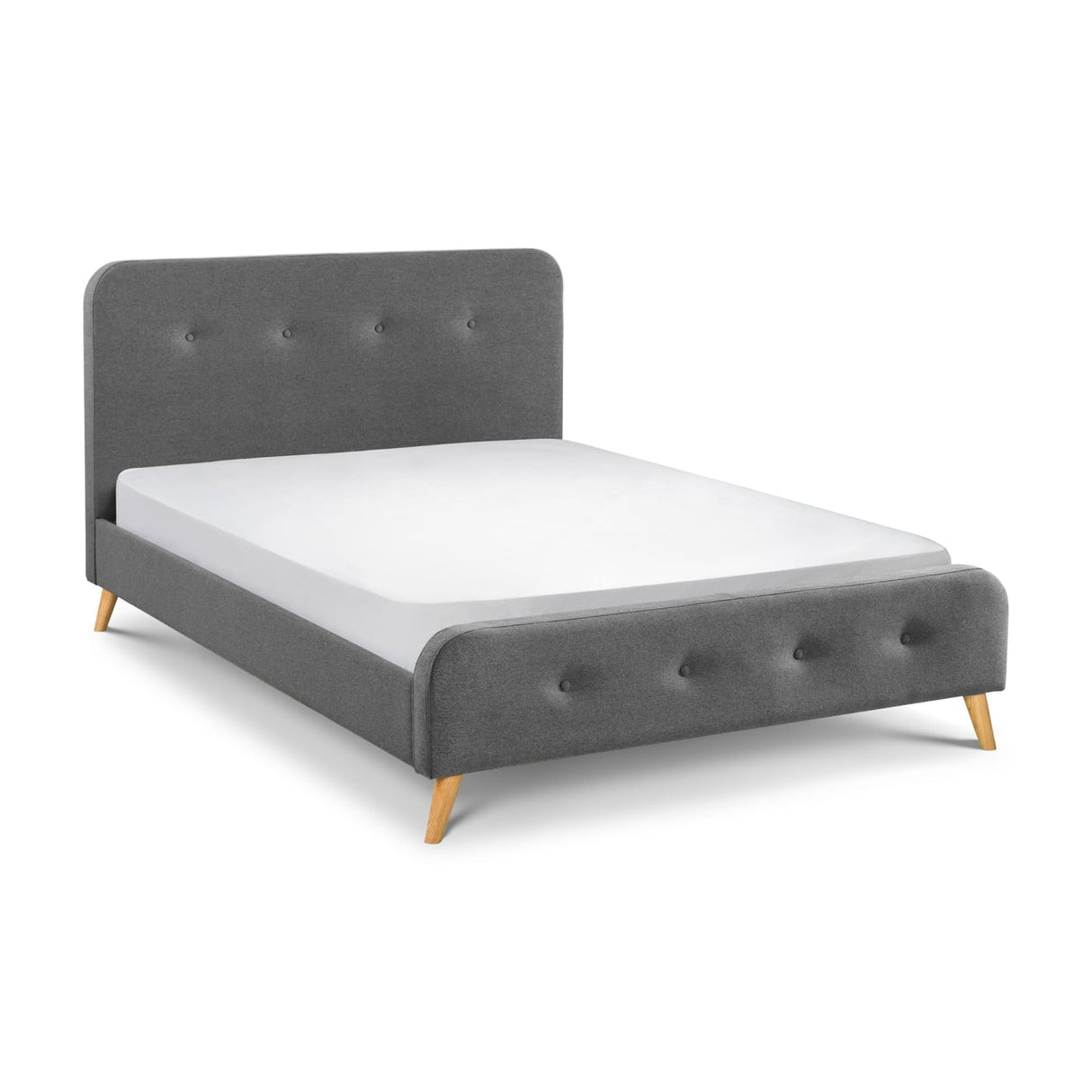 Linen Fabric King Size Bed - Astrid