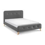 Linen Fabric King Size Bed - Astrid