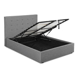 Linen Fabric King Size Ottoman Storage Bed - Lucca