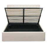 Linen Fabric Ottoman Storage Double Bed - Aylen