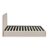 Linen Fabric Ottoman Storage Double Bed - Aylen