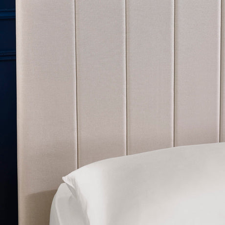 Linen Fabric Ottoman Storage King Size Bed - Aylen