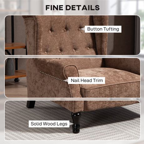 Linen Fabric Recliner Chair 76cm Wide With Footrest - Velmora