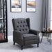 Linen Fabric Recliner Chair 76cm Wide With Footrest - Velmora