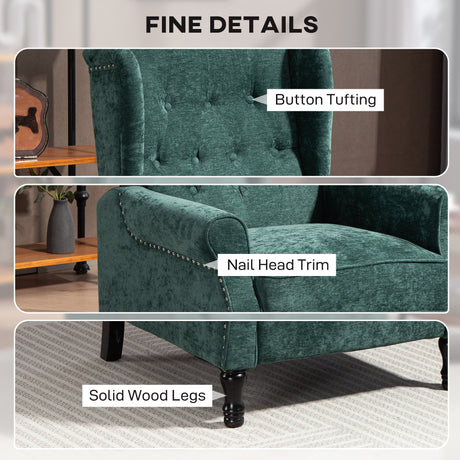 Linen Fabric Recliner Chair 76cm Wide With Footrest - Velmora