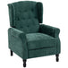 Linen Fabric Recliner Chair 76cm Wide With Footrest - Velmora