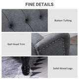 Linen Fabric Recliner Chair 76cm Wide With Footrest - Velmora