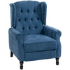 Linen Fabric Recliner Chair 76cm Wide With Footrest - Velmora