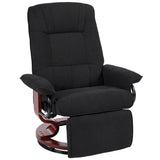 Linen Fabric Recliner Chair 78cm Wide With Footrest - Velmora
