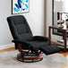 Linen Fabric Recliner Chair 78cm Wide With Footrest - Velmora