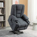 Linen Fabric Recliner Chair 85cm Wide With Footrest And Cup Holder - Velmora