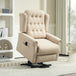 Linen Fabric Recliner Chair 85cm Wide With Footrest - Velmora