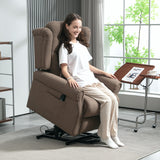 Linen Fabric Recliner Chair 85cm Wide With Footrest - Velmora