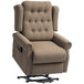 Linen Fabric Recliner Chair 85cm Wide With Footrest - Velmora