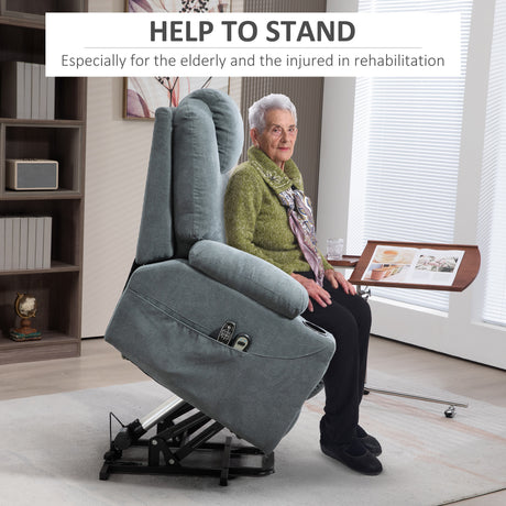 Linen Fabric Recliner Chair 90cm Wide With Footrest - Velmora