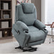 Linen Fabric Recliner Chair 90cm Wide With Footrest - Velmora