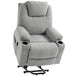 Linen Fabric Recliner Chair 90cm Wide With Footrest - Velmora