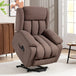 Linen Fabric Recliner Chair 91cm Wide With Footrest - Velmora