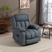 Linen Fabric Recliner Chair 91cm Wide With Footrest - Velmora