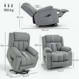 Linen Fabric Recliner Chair 91cm Wide With Footrest - Velmora