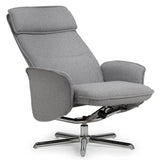 Linen Fabric Recliner Chair And Footstool - Aria