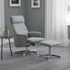 Linen Fabric Recliner Chair And Footstool - Aria