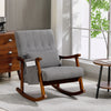 Linen Fabric Rocking Accent Chair 65cm Wide - Velmora