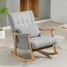 Linen Fabric Rocking Accent Chair 65cm Wide - Velmora