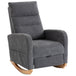 Linen Fabric Rocking Chair 66cm Wide - Velmora