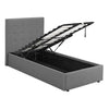 Linen Fabric Single Ottoman Storage Bed - Lucca