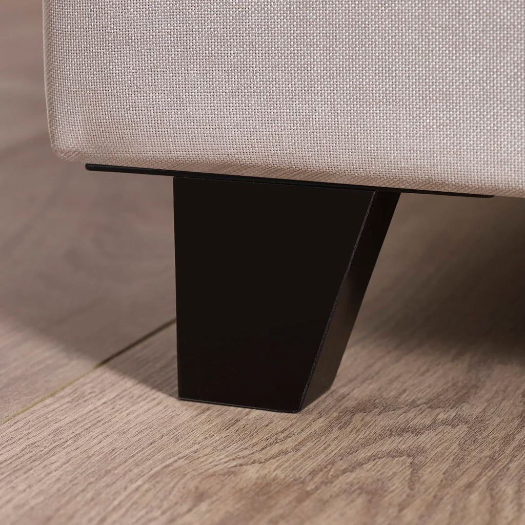 Linen Fabric Small Double Bed - Aylen