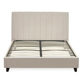 Linen Fabric Small Double Bed - Aylen