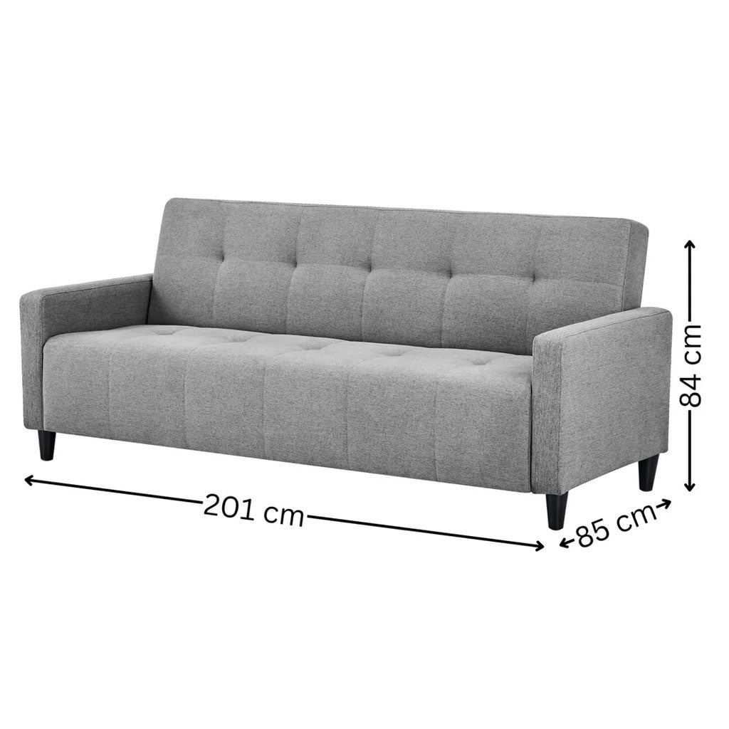 Linen Fabric Sofa Bed 201cm Wide - Alfie