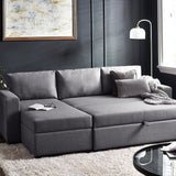 Linen Fabric Sofa Bed 224cm Wide - Angel