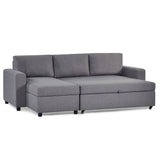 Linen Fabric Sofa Bed 224cm Wide - Angel