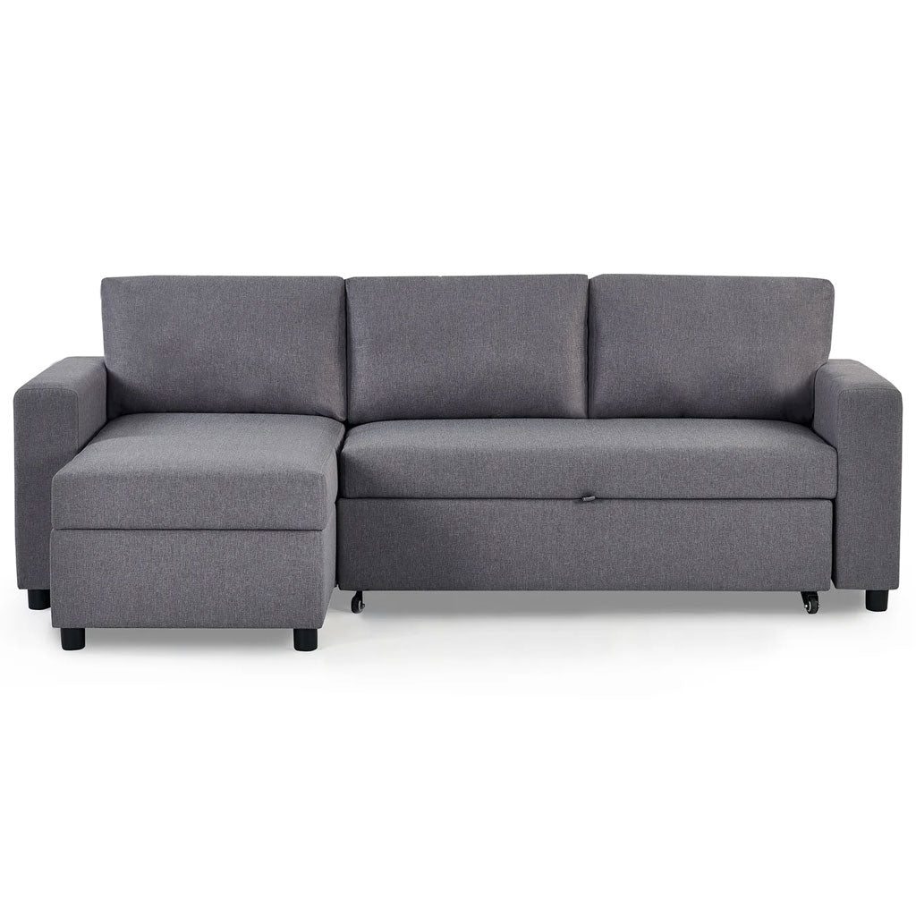 Linen Fabric Sofa Bed 224cm Wide - Angel