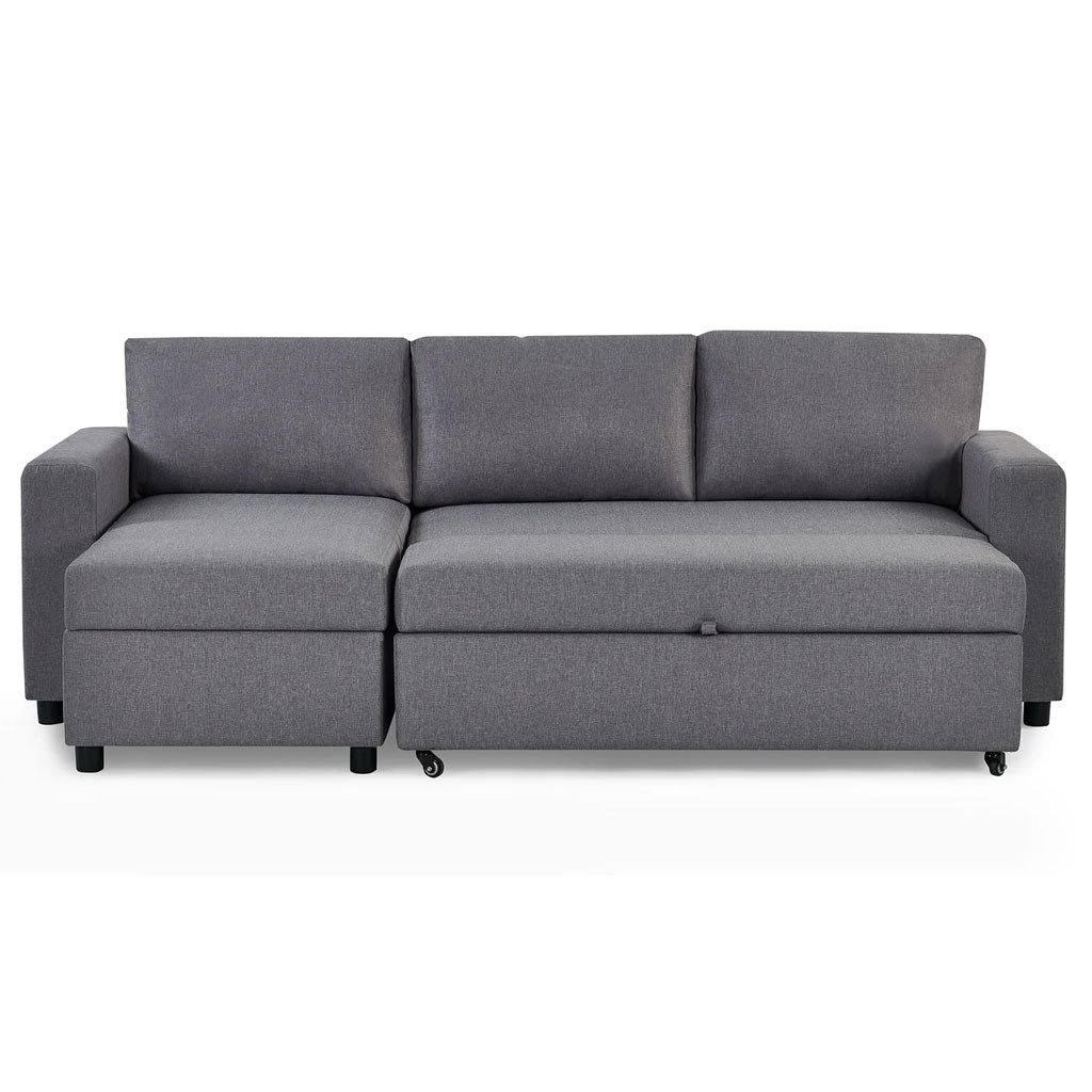 Linen Fabric Sofa Bed 224cm Wide - Angel