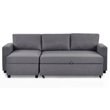 Linen Fabric Sofa Bed 224cm Wide - Angel