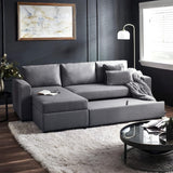 Linen Fabric Sofa Bed 224cm Wide - Angel