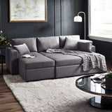 Linen Fabric Sofa Bed 224cm Wide - Angel
