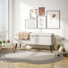 Linen Fabric Storage Ottoman 102cm Wide - Velmora
